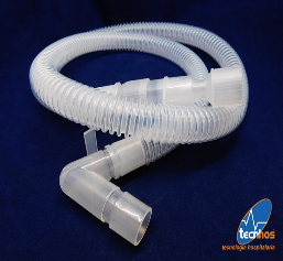 TUBO CORRUGADO 1.5 METROS CON CONECTOR EN CODO 15mm OD Y 22mm ID (1769)  PARA DATEX OHMEDA AESPIRE MARCA WELL LEAD MEDICAL